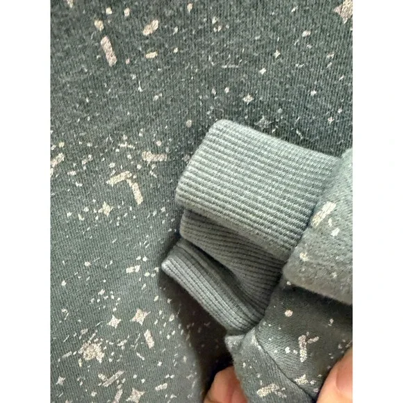 Nike Kids Green Silver Metallic Star Fleck Cropped Crewneck Sweatshirt Medium M - Picture 6 of 9